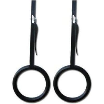 TOORX - Anelli da ginnastica - Cinghie in nylon regolabili - In plastica - Nero TOORX - Anelli da ginnastica - Cinghie in nylon regolabili - In plastica - Nero