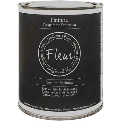 FLEUR Barniz Protector Transparente Satinado - Acabado de Pintura 0.75 Lt FLEUR Barniz Protector Transparente Satinado - Acabado de Pintura 0.75 Lt