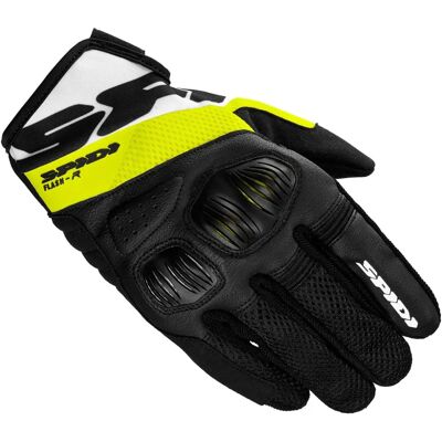 Spidi Flash-R Evo Motorcycle Gloves - Black Yellow - L - Unisex Spidi Flash-R Evo Motorcycle Gloves - Black Yellow - L - Unisex