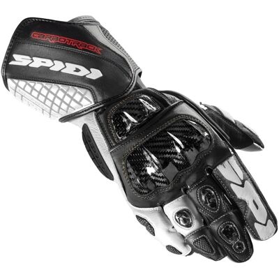 Guantes de motocicleta Spidi Carbo Track Evo - Negro Blanco - M Guantes de motocicleta Spidi Carbo Track Evo - Negro Blanco - M