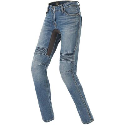 Jeans da moto Spidi Furious Pro Donna - Blu - Pelle/Tech Jeans da moto Spidi Furious Pro Donna - Blu - Pelle/Tech