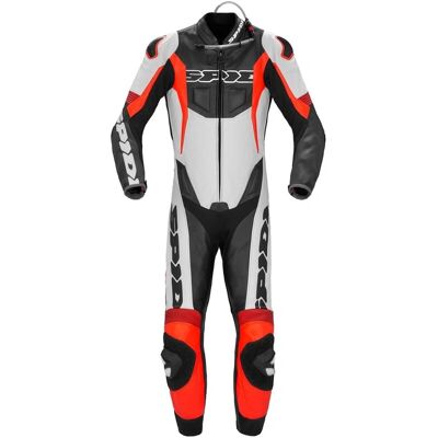 Tuta in Pelle Warrior Pro di Spidi Sport - Nero Rosso - Tipo Moto Tuta in Pelle Warrior Pro di Spidi Sport - Nero Rosso - Tipo Moto