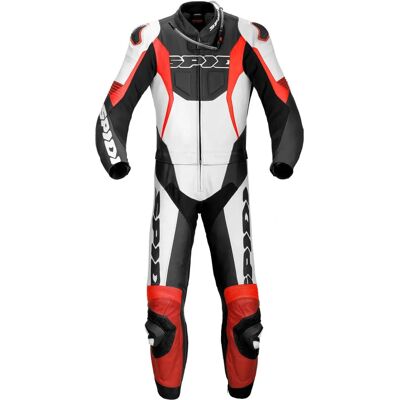 Combinaison en Cuir Moto Spidi Brand Warrior Touring - Noir Rouge - 52 - Publicité Combinaison en Cuir Moto Spidi Brand Warrior Touring - Noir Rouge - 52 - Publicité