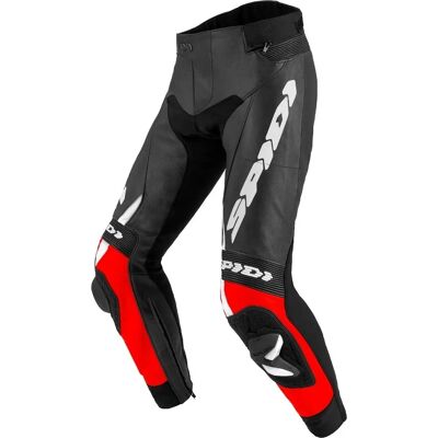 Pantalones de cuero para moto Spidi RR Pro 2 - Negro Blanco Rojo - 52 Pantalones de cuero para moto Spidi RR Pro 2 - Negro Blanco Rojo - 52