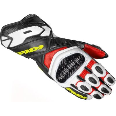 Rękawice motocyklowe Carbo 7 Spidi - Czarny Biały Żółty - XL Rękawice motocyklowe Carbo 7 Spidi - Czarny Biały Żółty - XL