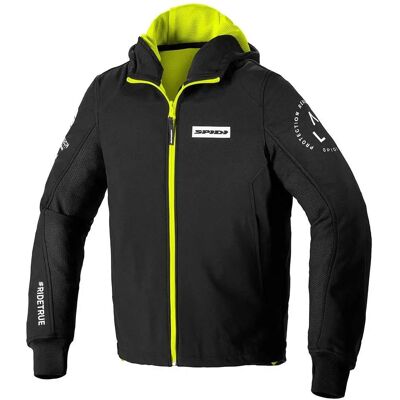 Sudadera con capucha para motocicletas Spidi Armor Evo - Negro Amarillo - Sudadera de moto Sudadera con capucha para motocicletas Spidi Armor Evo - Negro Amarillo - Sudadera de moto