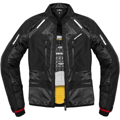 Chaqueta técnica de textil para moto Spidi Tech Armor - Unisex, Protecciones nivel 2, Ajustable, Negro Chaqueta técnica de textil para moto Spidi Tech Armor - Unisex, Protecciones nivel 2, Ajustable, Negro