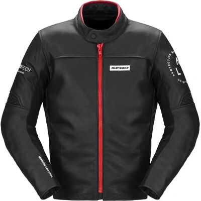 Blouson en cuir moto Spidi Genesis - Cuir de buffle, Noir Rouge, 46 - Publicité Blouson en cuir moto Spidi Genesis - Cuir de buffle, Noir Rouge, 46 - Publicité