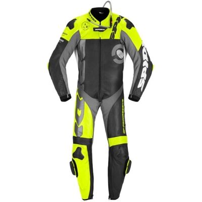 Combinaison en cuir de moto Spidi DP-Progressive Perforated Pro 50 - Noir Jaune - Publicité Combinaison en cuir de moto Spidi DP-Progressive Perforated Pro 50 - Noir Jaune - Publicité