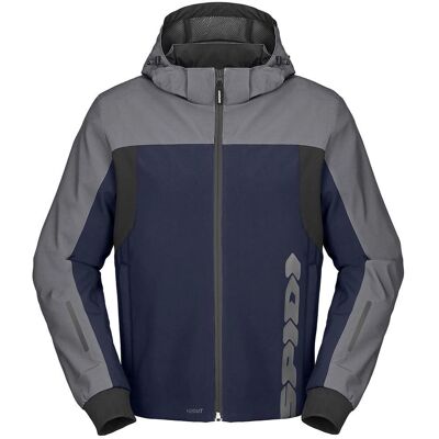 Kurtka motocyklowa Spidi Hoodie II Niebiesko/Srebrna - Wodoodporna, Oddychająca, CE Ochraniacze Kurtka motocyklowa Spidi Hoodie II Niebiesko/Srebrna - Wodoodporna, Oddychająca, CE Ochraniacze