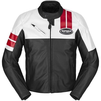 Veste de moto en cuir Spidi Roar - Protections amovibles - Imperméable - CE Niveau AA - Publicité Veste de moto en cuir Spidi Roar - Protections amovibles - Imperméable - CE Niveau AA - Publicité