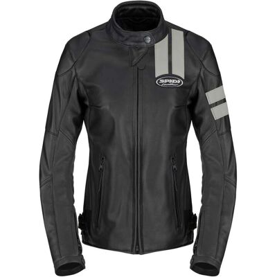 Veste en Cuir Spidi Roar Lady Ghiaccio Nero - Veste Moto - Publicité Veste en Cuir Spidi Roar Lady Ghiaccio Nero - Veste Moto - Publicité