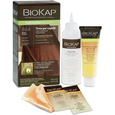Biokap Nutricolor Herkkä Punainen Tiziano 8.64 - Hiusväri Biokap Nutricolor Herkkä Punainen Tiziano 8.64 - Hiusväri
