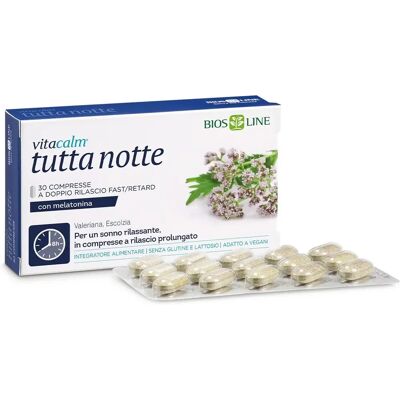 Bios Line VitaCalm Tutta Notte Melatonina - Integratore Sonno - 30 Compresse Bios Line VitaCalm Tutta Notte Melatonina - Integratore Sonno - 30 Compresse