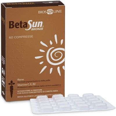 Bios Line BetaSun Bronze - Succo di Carota & Antiossidanti - 60 Compresse Bios Line BetaSun Bronze - Succo di Carota & Antiossidanti - 60 Compresse