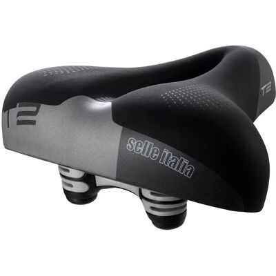 Selle Italia T 2 Flow Selle Ouverte - Noir Large - Sporttouring Selle Italia T 2 Flow Selle Ouverte - Noir Large - Sporttouring