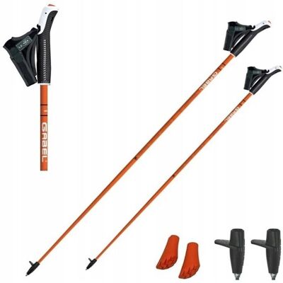 Bastones de Trekking Gabel X 1.35 Plateados - Bastones de trekking Bastones de Trekking Gabel X 1.35 Plateados - Bastones de trekking