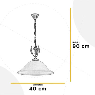 ONLI Mira Luminária de Teto Clássica Âmbar ONLI Mira Luminária de Teto Clássica Âmbar