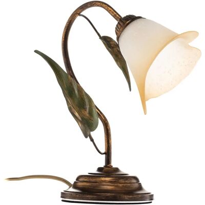 Onli Lighting Miranda Glass Table Lamp - Antique Gold - Metal, Glass - Dimmable Onli Lighting Miranda Glass Table Lamp - Antique Gold - Metal, Glass - Dimmable