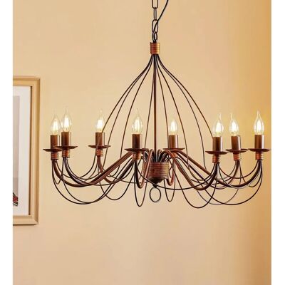 Euluna Fiamma Braun 8-Lichter Eisen E14 - Kronleuchter Euluna Fiamma Braun 8-Lichter Eisen E14 - Kronleuchter