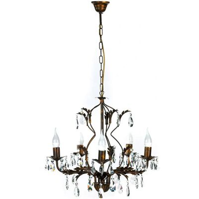 Lampadario bronzo 5 luci - Illuminazione interna Lampadario bronzo 5 luci - Illuminazione interna