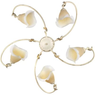 Onli Lighting Betty 5 Luz de Techo Semi Empotrada de Múltiples Brazos, Marfil Onli Lighting Betty 5 Luz de Techo Semi Empotrada de Múltiples Brazos, Marfil