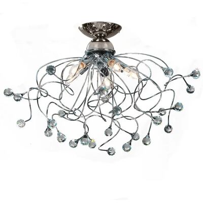 Euluna Chrome Kristall 5-Licht Deckenleuchte Euluna Chrome Kristall 5-Licht Deckenleuchte
