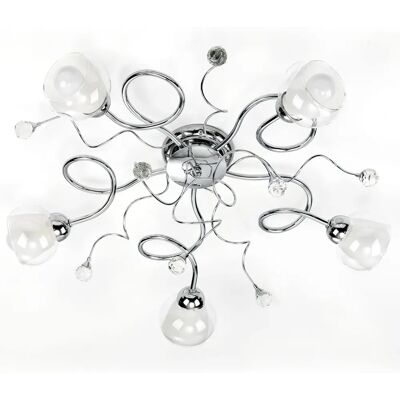 Onli Lighting Wendy 5 Light Multi Arm Semi Flush Lampada da Soffitto - Lampada Onli Lighting Wendy 5 Light Multi Arm Semi Flush Lampada da Soffitto - Lampada