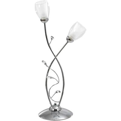 Onli Sharon 2-Licht Tafellamp Chroom - Tafellamp Onli Sharon 2-Licht Tafellamp Chroom - Tafellamp