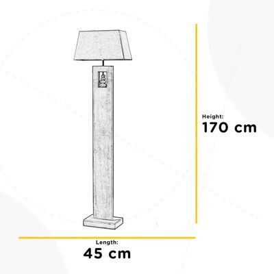 Onli Lighting Miriel Floor Lamp with Shade Wood - Floor Lamp Onli Lighting Miriel Floor Lamp with Shade Wood - Floor Lamp