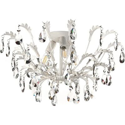 Euluna ivoor 3-lichts kristallen plafondlamp - Verlichting plafond Euluna ivoor 3-lichts kristallen plafondlamp - Verlichting plafond