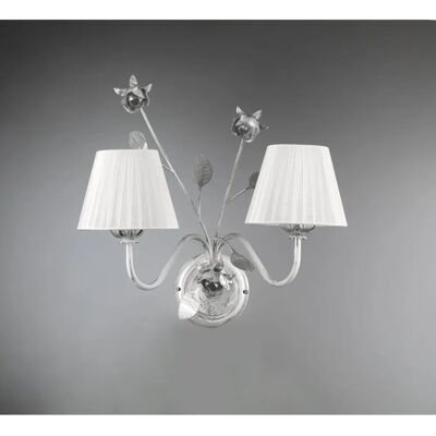 ONLI Rozen Wandlamp E14 - Wit/Zilver - Wandlamp ONLI Rozen Wandlamp E14 - Wit/Zilver - Wandlamp