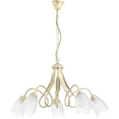 Onli DKL Italia Lampadario a 5 luci avorio Onli DKL Italia Lampadario a 5 luci avorio