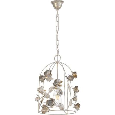 Onli Lighting Carolina Ivoor Bloemen Draadframe Plafondlamp - Plafondlamp Onli Lighting Carolina Ivoor Bloemen Draadframe Plafondlamp - Plafondlamp