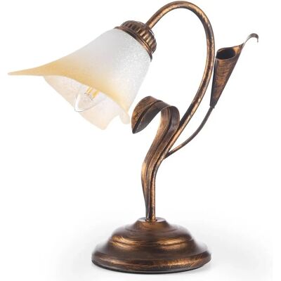Abajur de mesa Lucrezia da Onli Lighting - Metal, Vidro, Bronze Abajur de mesa Lucrezia da Onli Lighting - Metal, Vidro, Bronze