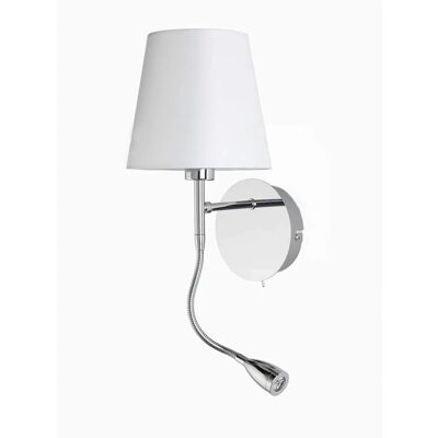 Luz de lectura LED para cama Onli Lighting - Cromo - 44cm de altura Luz de lectura LED para cama Onli Lighting - Cromo - 44cm de altura