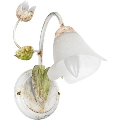 Wilma Bloemen Wandlamp - Metaal, Glas, Dimbaar Wilma Bloemen Wandlamp - Metaal, Glas, Dimbaar