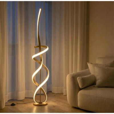 Messing Matt LED Stehlampe - 140cm - Modernes Design Messing Matt LED Stehlampe - 140cm - Modernes Design