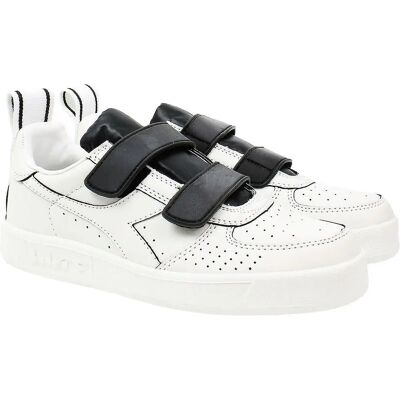 Diadora B Elite Tape White Leather Mens Trainers - Shoe Type Diadora B Elite Tape White Leather Mens Trainers - Shoe Type