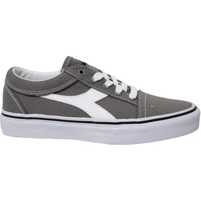 Diadora Ollie Cranberry Grey White Low Lace Up Casual Trainers - 75070 Diadora Ollie Cranberry Grey White Low Lace Up Casual Trainers - 75070