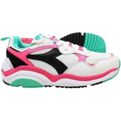 Diadora Whizz Run Weiß Pink Grün - Lauftrainer Diadora Whizz Run Weiß Pink Grün - Lauftrainer