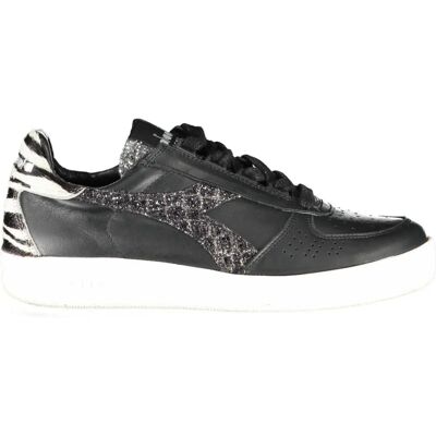 Diadora Zwarte Stoff- en Lederen Sneakers - Dames Schoenen Diadora Zwarte Stoff- en Lederen Sneakers - Dames Schoenen