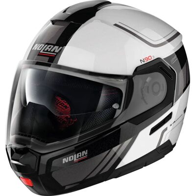 Nolan N90.3 Voyager N-Com 017 Weiß Metall Modularhelm - Motorradhelm Nolan N90.3 Voyager N-Com 017 Weiß Metall Modularhelm - Motorradhelm