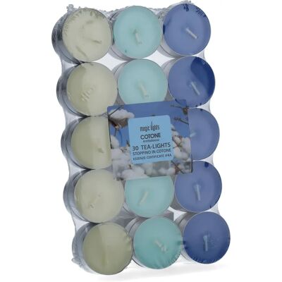 Bougies parfumées Magic Lights Coton - 30 pièces - Publicité Bougies parfumées Magic Lights Coton - 30 pièces - Publicité