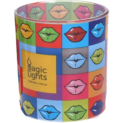 Bougie Lèvres Magic Lights - Bougie en Verre 7,5x8,4cm - Publicité Bougie Lèvres Magic Lights - Bougie en Verre 7,5x8,4cm - Publicité