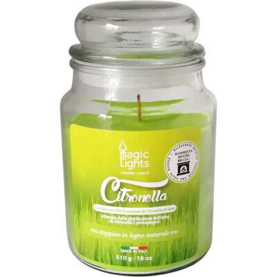 Magic Lights 8030650530505 - Candela di citronella - 510ml Magic Lights 8030650530505 - Candela di citronella - 510ml