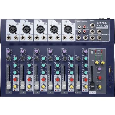 Empire Media F7-USB 7 Kanäle Mehrfarben-Design - Mixer Empire Media F7-USB 7 Kanäle Mehrfarben-Design - Mixer