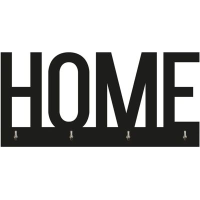 Home - Wall Key Holder Adhesive - Nero - 20x9.5x0.6 cm - Portachiavi da muro Home - Wall Key Holder Adhesive - Nero - 20x9.5x0.6 cm - Portachiavi da muro