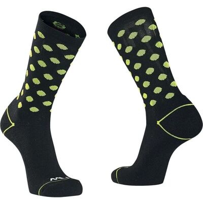 NorthWave Core Sock Black/Yellow Flu - Radsocken NorthWave Core Sock Black/Yellow Flu - Radsocken
