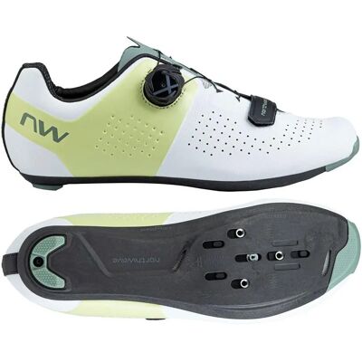 Northwave Storm Carbon Weiß Gelb - Fahrradschuhe Northwave Storm Carbon Weiß Gelb - Fahrradschuhe